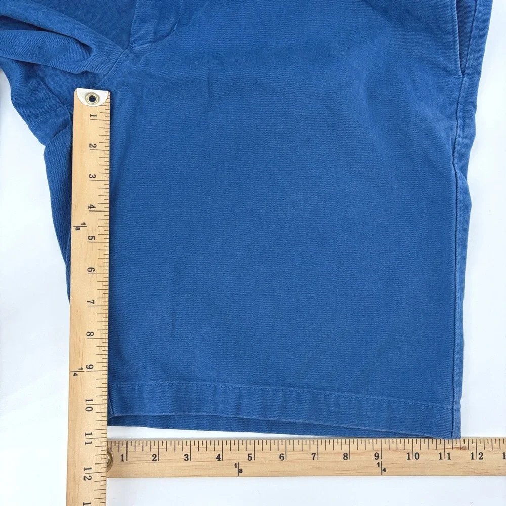 Banana Republic Short Mens 36 Blue Cotton Chino Flat Front 10